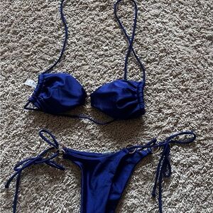 Amazon Essentials Women's Blue Bikini Set